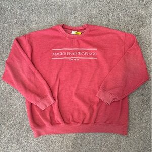 vintage Gildan sweatshirt mens XL red crewneck sweater 90s macks‎ prairie wings